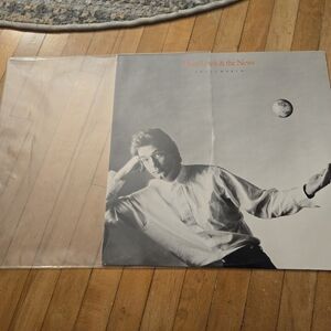 Huey Lewis and the News Small World vintage vinyl record album GUC